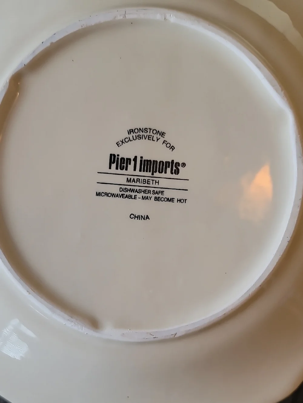 3 Pier 1 Import Maribeth Red / Cranberry and Cream Floral Ironstone Salad Plates
